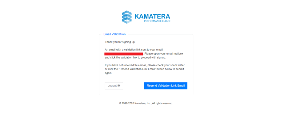 screenshot of Email Validation window
