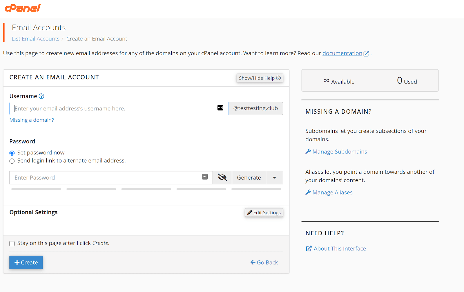 By clicking on ‘Login’ in ‘Actions,’ Verpex will take you to the following screen