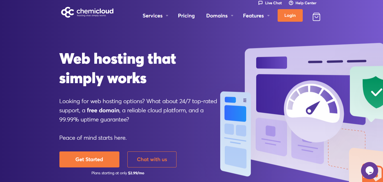A photo of ChemiCloud’s home screen.