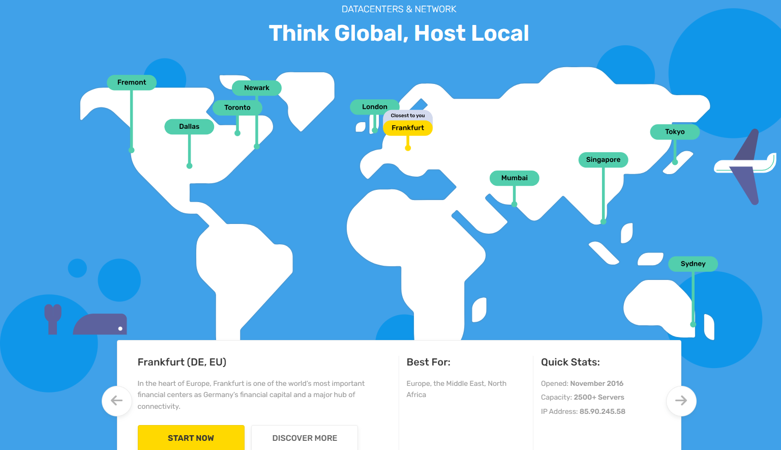 A photo that shows where FastComet’s data centers are located.