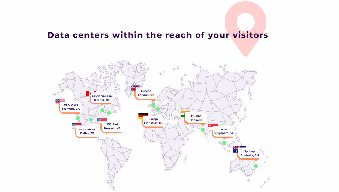 A photo of HostArmada’s data centers in the world. 