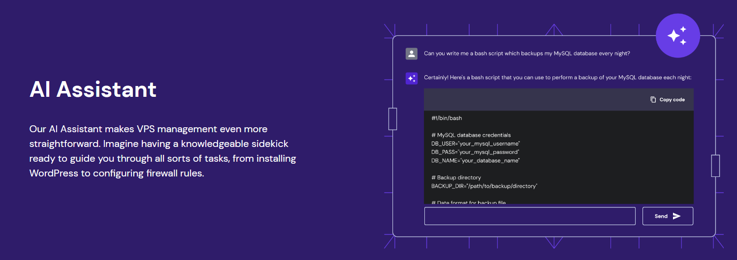 Hostinger’s AI assistant.